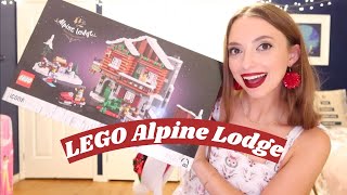 Building the festive LEGO Alpine Lodge Set [upl. by Sloan]