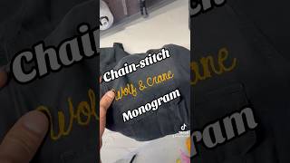 Chain ⛓️‍💥 Embroidery MONOGRAM embroidery chainstich chainstitch [upl. by Samalla]