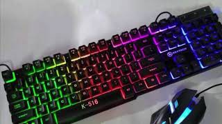 Keytech k516 Keyboard and Mouse Unboxing and Testing [upl. by Kcirdnek]