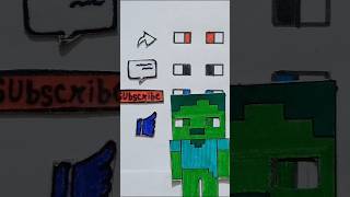 Minecraft zombie art Guess real eyes shortvideo art [upl. by Negaem30]