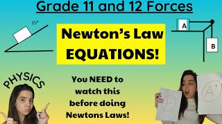 Newtons Laws grade 11 and 12 Watch this before doing calculations [upl. by Eidroj795]