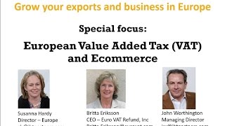 Webinar European Value Added Tax VAT and Ecommerce [upl. by Fabrice]