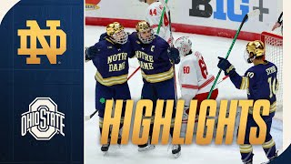 Slaggerts Two Goal Night Lifts Irish  Highlights vs Ohio State  Notre Dame Hockey [upl. by Namas]