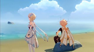 WHAT IF Aether and Lumine are Trapped TOGETHER Alternate Story [upl. by Yssirc]