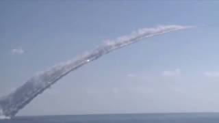 Russian submarine fires a volley of 6 cruise missiles into Syria [upl. by Harriot]