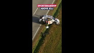 When sportsmanship takes the wheel 🚗✨ wrc [upl. by Rambert]