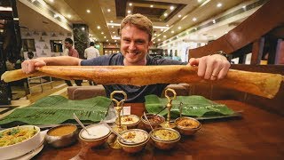 Hyderabads BIGGEST DOSA IN INDIA  South Indian Food Challenge [upl. by Euginimod]