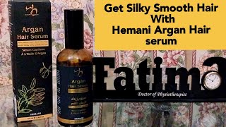 Hemani Argan Hair Serum with Moroccan Argan Oil  Review amp Demo [upl. by Gussi]