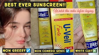 U veil forte spf 60 sunscreen Review🌸price Benefits and side effects Suitable for all skin [upl. by Ty681]