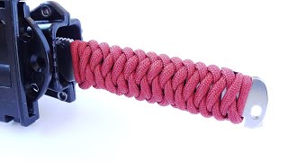 How to Make a Paracord quotKnifequot Handle WrapSimple Zipper Sinnet KnotCbyS [upl. by Timofei80]