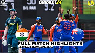 India vs Australia ICC T20 World Cup 2024 51st Match Highlights  IND vs AUS Full Highlights [upl. by Daphie]