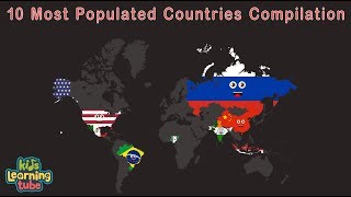 Top 10 Most Populated Countries of the World Compilation [upl. by Judye359]