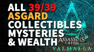 Asgard All Collectibles Locations Wealth Mysteries Assassins Creed Valhalla [upl. by Yeldua]