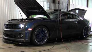 855 rw hp LSX427 Twin Turbo Camaro  Baseline Dyno Testing [upl. by Ahsiemaj]