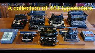 A collection of 343 old typewriters calculators mimeographs from 1780 to 2000s years [upl. by Wilmott]