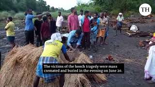 Kallakurichi hooch tragedy Death toll rises to 38 victims bodies mass cremated and buried [upl. by Sue]