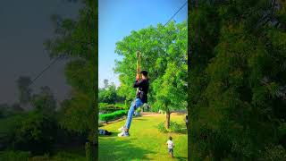 Zip Line ka maza dekho 😁 zipline shorts viralvideo youtube [upl. by Bartlett]