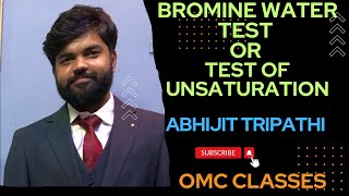 Bromine Water test or test of unsaturation class10 upboard cbse chemistry important [upl. by Aynekat]