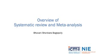 Overview of Systematic Review and MetaAnalysis [upl. by Rexana773]