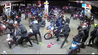 Motorbike gang raid petrol station prompting police appeal [upl. by Yelnahs399]