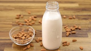 How to Make Almond Milk  Homemade Almond Milk Recipe [upl. by Anoblav865]