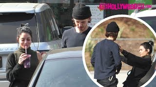 Vanessa Hudgens amp Austin Butler Pull Over For A Make Out Session After Picking Up Smoothies [upl. by Atikihs644]