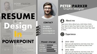 How To Make professional CV on PowerPoint [upl. by Christiana]