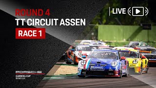 ROUND 4  RACE 1  Porsche Carrera Cup Benelux Season 2024 at TT Circuit Assen [upl. by Farro359]