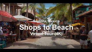 Sayulita Shops to Beach Walk 2022 [upl. by Camarata]