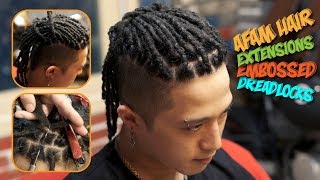 Straight hair dreadlocks extensions Dreads extension tutorial how to install dreads [upl. by Aek]