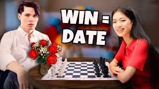 Stranger Challenges Chess Girl For a Date [upl. by Lledyr]