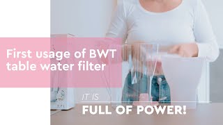 First usage of BWT table water filter [upl. by Doloritas]