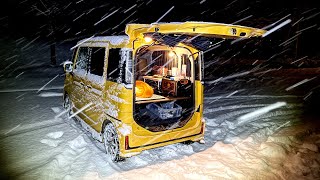 【23泊目】軽自動車と雪の中で車中泊 [upl. by Nerin882]