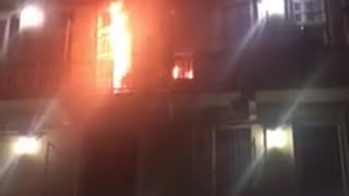 Le drammatiche immagini dellincendio nel centro di Torino [upl. by Geminian]