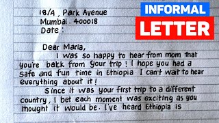 Informal Letter  Letter To Your Cousin Enquiring About Her First Visit To Ethiopia [upl. by Llerehc]