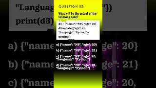 Python Qn 53  Python Questions and Answers  Tech NS Arena programmingquiz [upl. by Kiernan546]