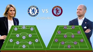 Predicted Lineup for Chelsea Women vs Aston Villa Women  Match on 21092024 [upl. by Livia]