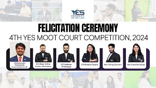 Felicitation Ceremony by CS Devendra V Deshpande  4th YES Moot Court Competition [upl. by Eiznikam]