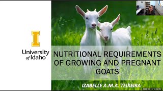 Nutritional Requirements of Growing amp Pregnant Goats [upl. by Ahselak643]