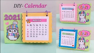 How to make Calendar at home  DIY Calendar 2021  Paper Calendar Ideas  Art and Craft with Paper [upl. by Krenek]