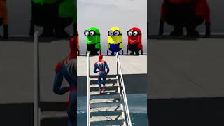 GTA V Spiderman Saving Iron Man And Kid shorts minion viralshort Ep 106 [upl. by Ynamad12]