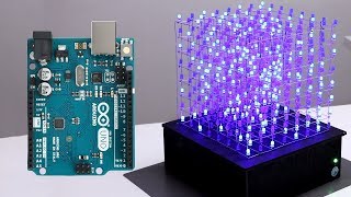 8x8x8 LED CUBE WITH ARDUINO UNO [upl. by Mylo]