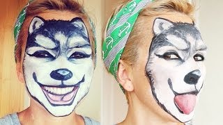 Wolf Makeup Face Painting  Kandee Johnson [upl. by Junieta]