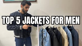 TOP 5 JACKETS FOR MEN IN 2024  BUDGET JACKET HAUL [upl. by Thrasher]