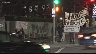 AntiTrump protest in Spokane sees scheduling changes [upl. by Adnaval816]