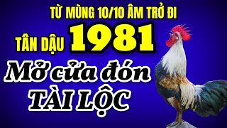 Số đỏ từ mùng 1010 âm lịch trở đi Tân Dậu 1981 mở cửa đón tài lộc công danh rực rỡ Giàu ú ụ [upl. by Arbba]