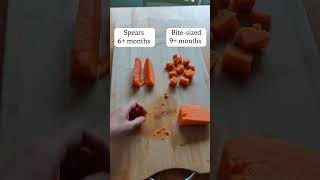 Baby Led Weaning Sweet Potato Cuts  6 month Babies baby blw shorts short [upl. by Utta]