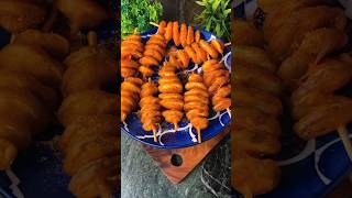 How to make mini Spiral potato at home😋 snacks shorts [upl. by Eikcir676]