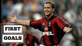 Oliver Bierhoff  first goal for AC MILAN in SERIE A 19981999 ACMILAN GOALS viral [upl. by Eelirak546]