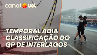 FÓRMULA 1 TEMPORAL COM RAIOS ADIA CLASSIFICAÇÃO DO GP DE INTERLAGOS PARA DOMINGO [upl. by Aronek]